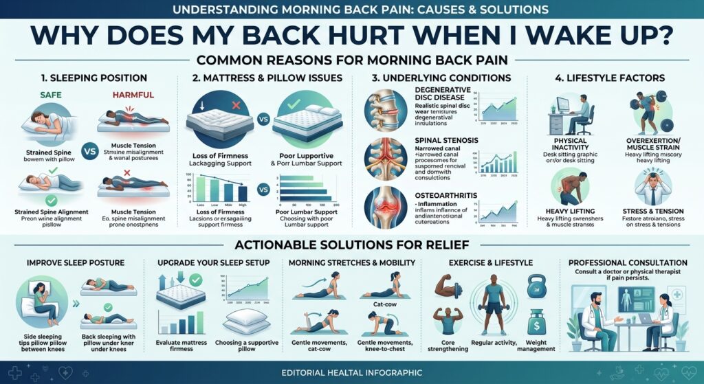 Why Does My Back Hurt When I Wake Up Infographic